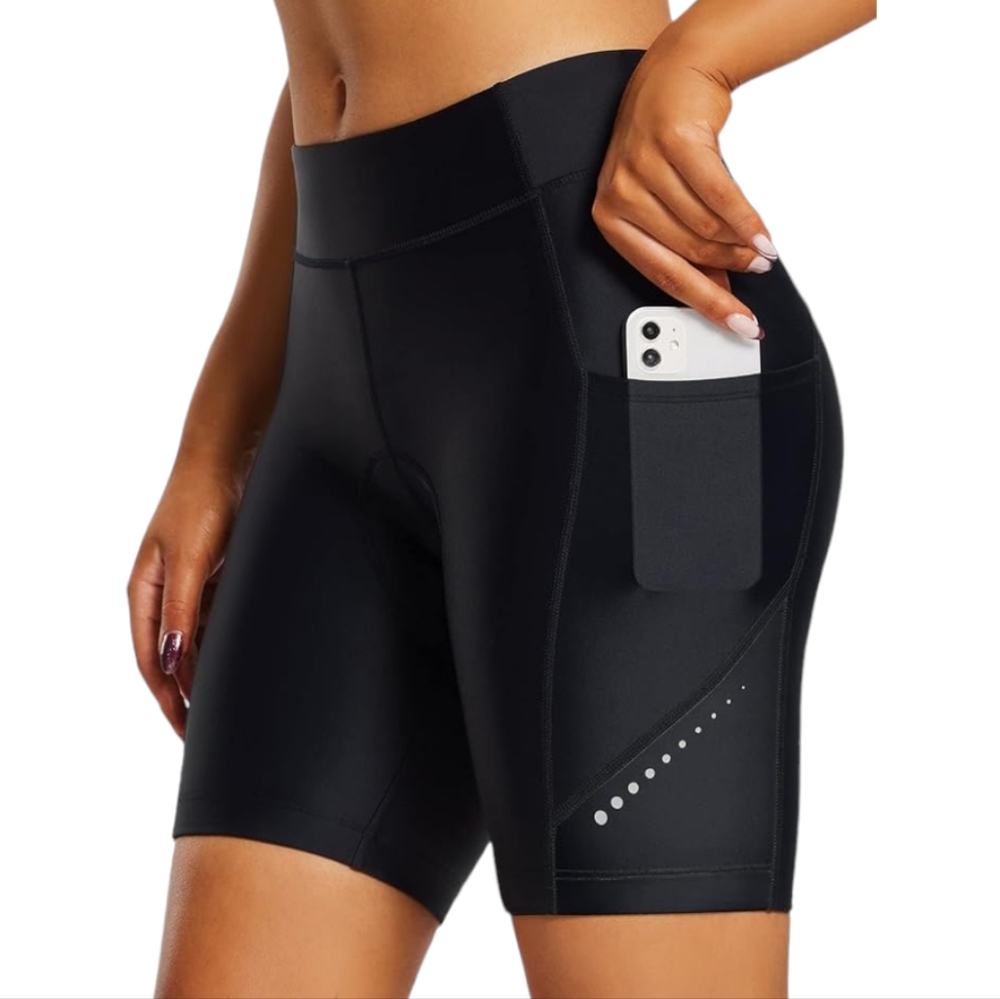 BALEAF Women's  Cycling Shorts 4D Padded Bike Shorts Bicycle Biking Meduim Black